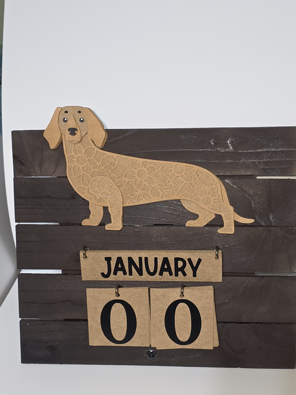 3d DACHSHUND Perpetual Calendar (Includes 50% Donation)